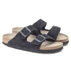 Birkenstock Arizona Suede Soft Footbed -Midnight- Medium/Narrow -Step Vibe Shop 1020716 pair