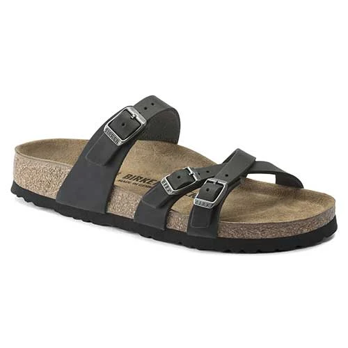 Birkenstock Women's Franca Oiled Leather Sandals- Black- Regular/Wide 1 Birkenstock Women's Franca Oiled Leather Sandals- Black- Regular/Wide