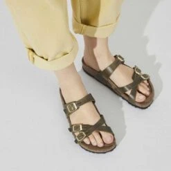 Birkenstock Women's Franca Cork Green Olive Oiled Leather Sandal - Regular/Wide 10 Birkenstock Women's Franca Cork Green Olive Oiled Leather Sandal - Regular/Wide -Step Vibe Shop 1023310 f closeup f