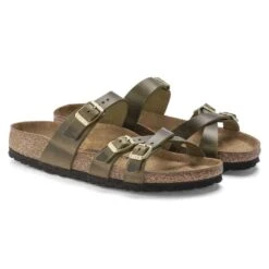 Birkenstock Women's Franca Cork Green Olive Oiled Leather Sandal - Regular/Wide 8 Birkenstock Women's Franca Cork Green Olive Oiled Leather Sandal - Regular/Wide -Step Vibe Shop 1023310 pair