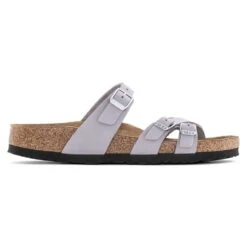 Birkenstock Women's Franca Nubuck Sandal- Purple Fog- Regular/Wide -Step Vibe Shop 1024209 side