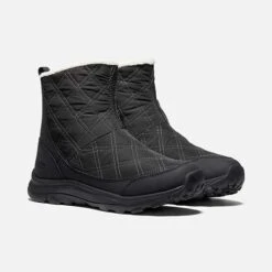 Keen Women's Terradora II Wintry Pull On WP Boot - Black/Black - Regular (B) -Step Vibe Shop 1025531 PLA PDP 1