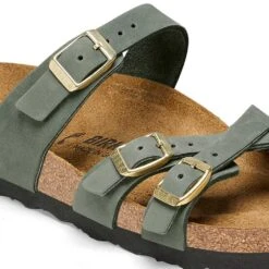 Birkenstock Women's Franca Nubuck Sandal - Thyme - Regular/Wide -Step Vibe Shop 1025725 detail 1