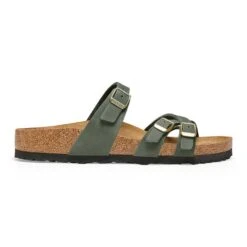 Birkenstock Women's Franca Nubuck Sandal - Thyme - Regular/Wide -Step Vibe Shop 1025725 side