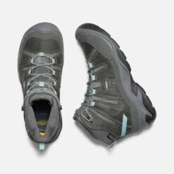 Keen Women's Circadia Mid WP Hiking Boot - Steel Grey/Cloud Blue - Regular (B) -Step Vibe Shop 1026763 PLD PDP 1