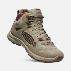 Keen Women's Terradora Flex Mid WP Hiking Boot - Plaza Taupe/Windsor Wine - Regular (B) -Step Vibe Shop 1026878 3Q PDP