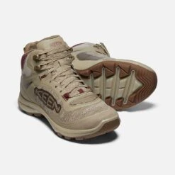 Keen Women's Terradora Flex Mid WP Hiking Boot - Plaza Taupe/Windsor Wine - Regular (B) -Step Vibe Shop 1026878 PPS PDP