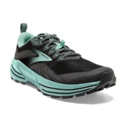 BROOKS Women's Cascadia 16 Trail Running Shoes - Black/Ebony/Yucca - Regular (B) -Step Vibe Shop 120363 049 A Cascadia 16