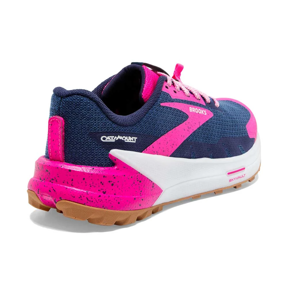 BROOKS Women's Catamount 2 Trail Running Shoe- Peacoat/Pink/Biscuit- Regular (B) 4 BROOKS Women's Catamount 2 Trail Running Shoe- Peacoat/Pink/Biscuit- Regular (B) - Image 4