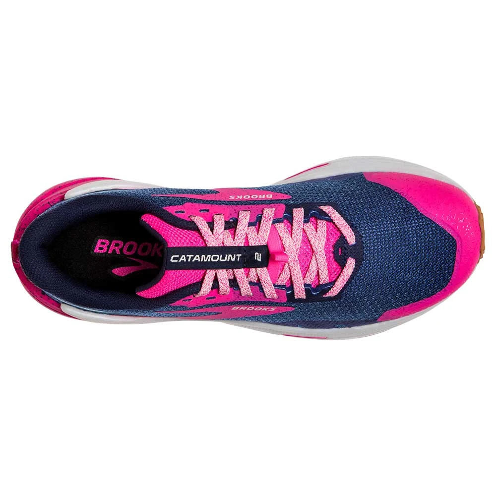BROOKS Women's Catamount 2 Trail Running Shoe- Peacoat/Pink/Biscuit- Regular (B) 5 BROOKS Women's Catamount 2 Trail Running Shoe- Peacoat/Pink/Biscuit- Regular (B) - Image 5