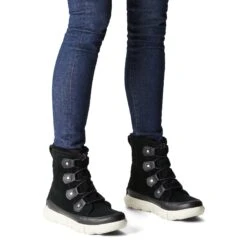 Sorel Women's Explorer II Joan Faux Fur Boot - Black/Fawn - Regular (B) -Step Vibe Shop 1951631 010 a9