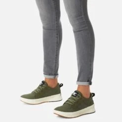 Sorel Women's Out N About III Low Sneaker Waterproof - Stone Green- Regular (B) -Step Vibe Shop 2019631 397 a9