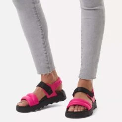 Sorel Women's Viibe Sandal - Fuchsia Fizz/Black- Regular (B) -Step Vibe Shop 2030511 650 a9