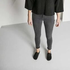 Birkenstock Boston Shearling Black Suede Leather- Regular/Wide -Step Vibe Shop 259883 f look f 1