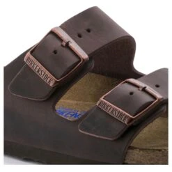 Birkenstock Arizona Soft Footbed Habana Dark Brown Oiled Leather Sandal- Regular/Wide -Step Vibe Shop 452761 detail 1