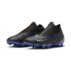 Nike Phantom GX Academy Dynamic Fit MG Soccer Cleat - Black/Chrome-Hyper Royal- Regular (D) -Step Vibe Shop AURORA DD9472 040 PHCFH001 2000