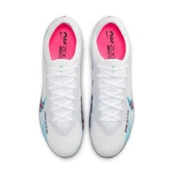 Nike Unisex Zoom Mercurial Vapor 15 Elite FG Soccer Cleats - White/Baltic Blue/Pink Blast - Regular (D) -Step Vibe Shop AURORA DJ4978 146 PHCTH001 2000