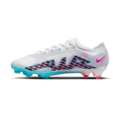 Nike Unisex Zoom Mercurial Vapor 15 Elite FG Soccer Cleats - White/Baltic Blue/Pink Blast - Regular (D) -Step Vibe Shop AURORA DJ4978 146 PHSLH001 2000