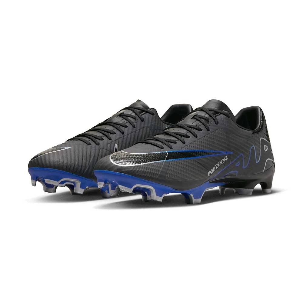 Nike Zoom Mercurial Vapor 15 Academy MG Soccer Cleat - Black/Chrome-Hyper Royal- Regular (D) 2 Nike Zoom Mercurial Vapor 15 Academy MG Soccer Cleat - Black/Chrome-Hyper Royal- Regular (D) - Image 2
