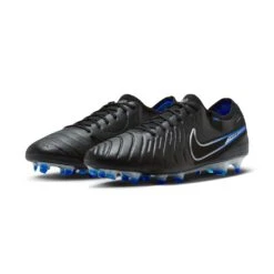 Nike Tiempo Legend 10 Elite FG Soccer Cleat - Black/Chrome-Hyper Blue- Regular (D) -Step Vibe Shop AURORA DV4328 040 PHCFH001 2000