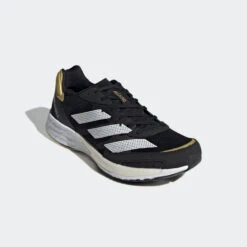 ADIDAS Women's Adizero Adios 6 Running Shoe - Core Black / Cloud White / Wonder White - Regular (B) -Step Vibe Shop Adizero Adios 6 Shoes Black H67511 04 standard 1