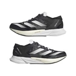 ADIDAS Women's Adizero Adios 8 Running Shoe - Carbon/FTWR White/Core Black - Regular (B) -Step Vibe Shop Adizero Adios 8 Shoes Grey ID6905 09 standard