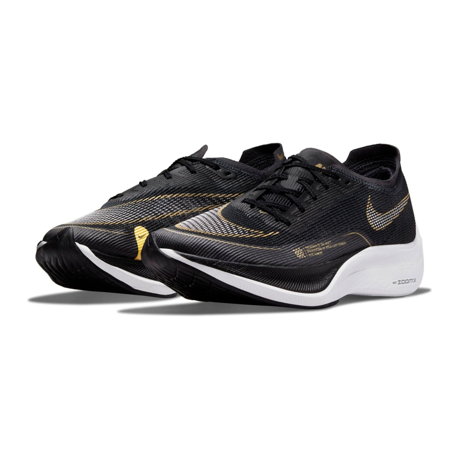 Nike Women's ZoomX Vaporfly Next % 2 Racing Shoe - Black/White/Metallic Gold Coin - Regular (B) 4 Nike Women's ZoomX Vaporfly Next % 2 Racing Shoe - Black/White/Metallic Gold Coin - Regular (B) - Image 4