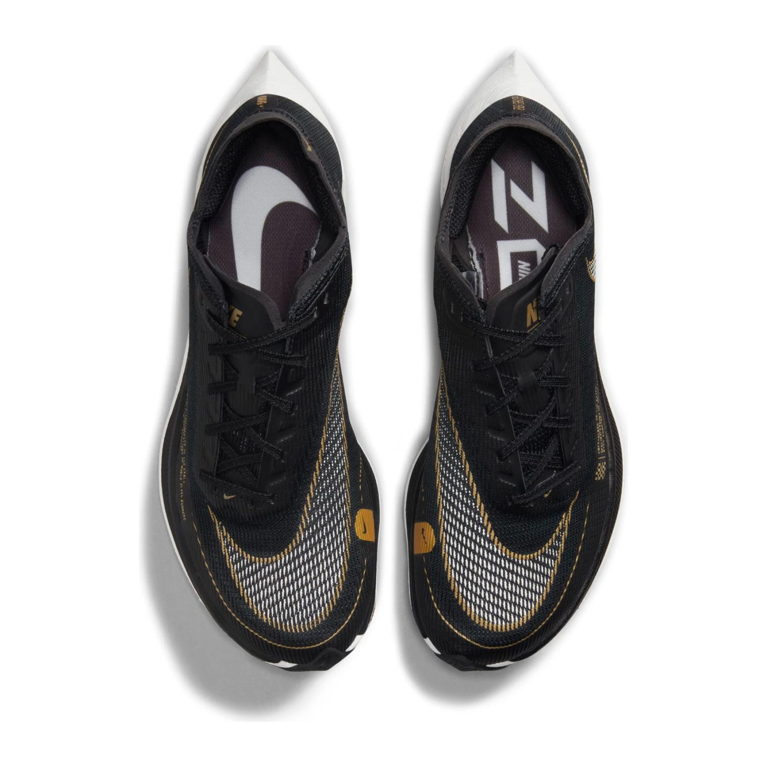 Nike Women's ZoomX Vaporfly Next % 2 Racing Shoe - Black/White/Metallic Gold Coin - Regular (B) 5 Nike Women's ZoomX Vaporfly Next % 2 Racing Shoe - Black/White/Metallic Gold Coin - Regular (B) - Image 5