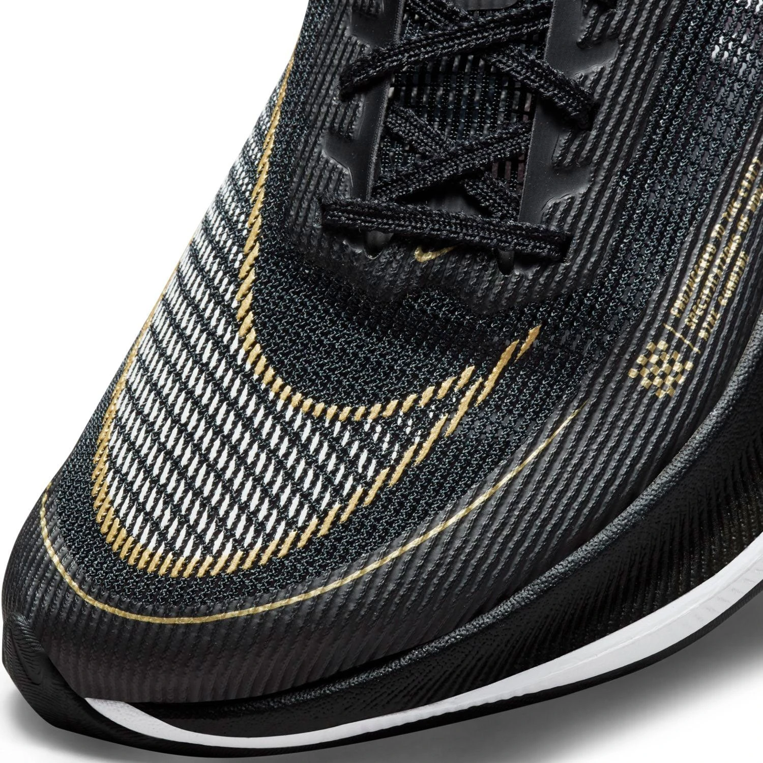 Nike Women's ZoomX Vaporfly Next % 2 Racing Shoe - Black/White/Metallic Gold Coin - Regular (B) 7 Nike Women's ZoomX Vaporfly Next % 2 Racing Shoe - Black/White/Metallic Gold Coin - Regular (B) - Image 7