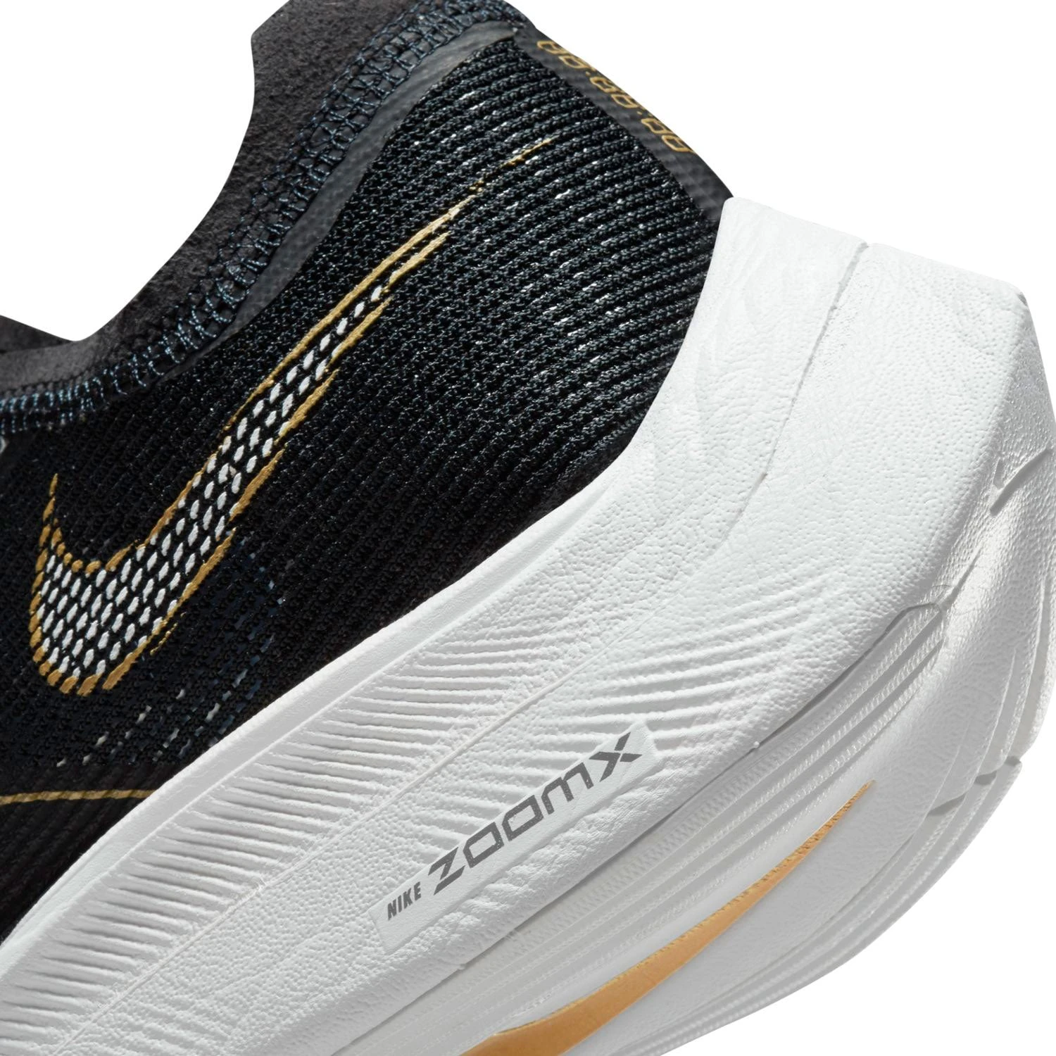 Nike Women's ZoomX Vaporfly Next % 2 Racing Shoe - Black/White/Metallic Gold Coin - Regular (B) 8 Nike Women's ZoomX Vaporfly Next % 2 Racing Shoe - Black/White/Metallic Gold Coin - Regular (B) - Image 8