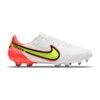 Nike Unisex Tiempo Legend 9 Elite FG Soccer Shoe - White/Volt/Bright Crimson - Regular (D)