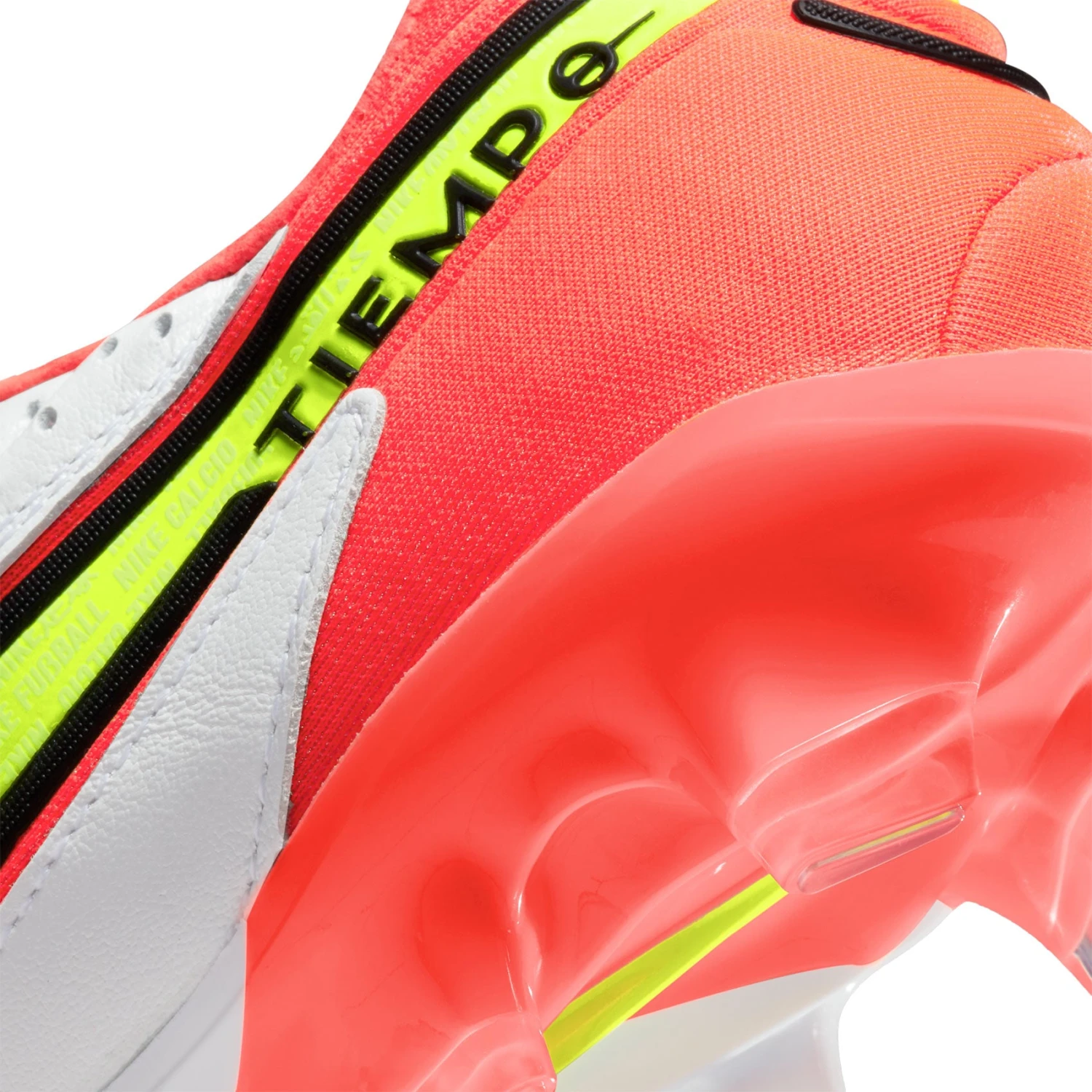 Nike Unisex Tiempo Legend 9 Elite FG Soccer Shoe - White/Volt/Bright Crimson - Regular (D) 7 Nike Unisex Tiempo Legend 9 Elite FG Soccer Shoe - White/Volt/Bright Crimson - Regular (D) - Image 7
