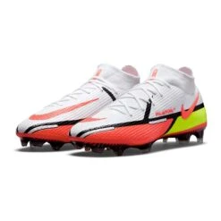 Nike Unisex Phantom GT2 Elite Dynamic Fit FG Soccer Shoes - White/Bright Crimson/Volt - Regular (D) -Step Vibe Shop CZ9889 167 PHCFH001 2000