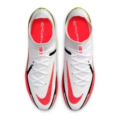 Nike Unisex Phantom GT2 Elite Dynamic Fit FG Soccer Shoes - White/Bright Crimson/Volt - Regular (D) -Step Vibe Shop CZ9889 167 PHCTH001 2000