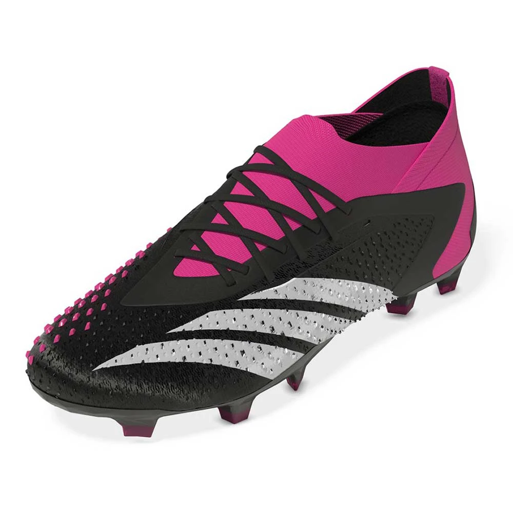 ADIDAS Unisex Predator Accuracy 1 FG Soccer Shoe - Core Black/Ftwr White/Team Shock Pink 2 - Regular (D) 1 ADIDAS Unisex Predator Accuracy 1 FG Soccer Shoe - Core Black/Ftwr White/Team Shock Pink 2 - Regular (D)