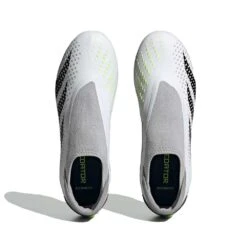 ADIDAS Unisex Predator Accuracy .3 Laceless FG - Cloud White/ Core Black / Lucid Lemon- Regular (D) -Step Vibe Shop GZ0021 02 standard