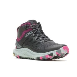 Merrell Women's Antora 3 Mid Waterproof Boot - Black/Fuchsia - Regular (B) -Step Vibe Shop MRLW J067582 WHT 020722 S23 045