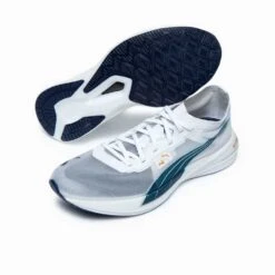 Women's Deviate Nitro Elite Racer X TRACKSMITH - Puma White-Peacoat-Puma Team Gold- Regular (B) -Step Vibe Shop PUMA x TRACKSMITH Deviate NITRO Elite Racer Women s Running Shoes 1