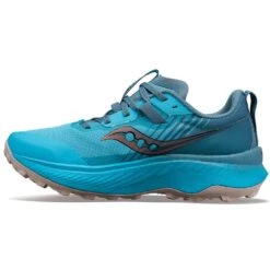 Saucony Women's Endorphin Edge Trail Shoe- Ocean/Loam- Regular (B) -Step Vibe Shop S10773 31 2