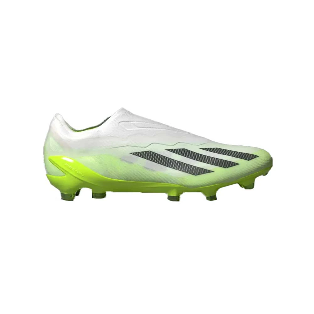 ADIDAS Unisex X Crazyfast .1 Laceless FG Soccer Cleat - Cloud White / Core Black / Lucid Lemon - Regular (D) 1 ADIDAS Unisex X Crazyfast .1 Laceless FG Soccer Cleat - Cloud White / Core Black / Lucid Lemon - Regular (D)
