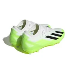 ADIDAS Unisex X Crazyfast .3 FG Cleats- Cloud White / Core Black / Lucid Lemon- Regular (D) -Step Vibe Shop X Crazyfast.3 Firm Ground Cleats White HQ4534 05 standard