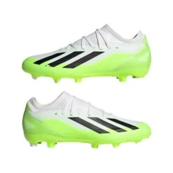 ADIDAS Unisex X Crazyfast .3 FG Cleats- Cloud White / Core Black / Lucid Lemon- Regular (D) -Step Vibe Shop X Crazyfast.3 Firm Ground Cleats White HQ4534 09 standard
