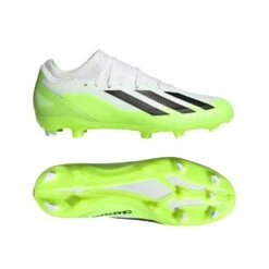 ADIDAS Unisex X Crazyfast .3 FG Cleats- Cloud White / Core Black / Lucid Lemon- Regular (D) -Step Vibe Shop X Crazyfast.3 Firm Ground Cleats White HQ4534 22 model
