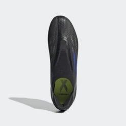 ADIDAS Unisex X Speedflow .3 Laceless FG Soccer Shoe - Black/Sonic Ink/Solar Yellow -Step Vibe Shop X Speedflow.3 Laceless Firm Ground Cleats Black FY3273 02 standard hover